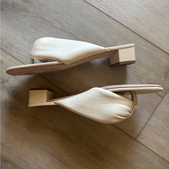 STAUD Cream Leather Shoes Size 8 - Picture 3 of 8